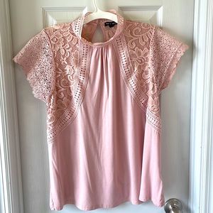 Cable&Gauge Soft Pink Dressy tank top-Large